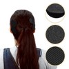 Unique Bargains Women's Heart Shape Magic Tapes Hair Pads Black 2 Pcs - 3 of 4