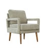 TOAOTBNBO Upholstered Accent Chair with Ergonomic Backrest and Armrests, Soft Arm Chair with Wood Legs Single Club Chair for Office - 2 of 4