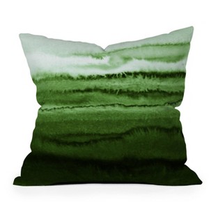 20"x20" Oversize Dip Dye Design Square Throw Pillow Green - Deny Designs: Indoor Polyester Fill, Zipper Closure - 1 of 3