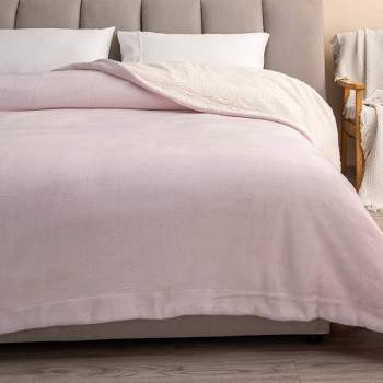 Twin/twin Xl Microlight Plush Bed Blanket Blush : Target