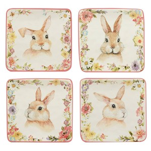Set of 4 Easter Garden Assorted Canape Dining Plates - Certified International - 1 of 4