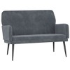 vidaXL Bench Dark Gray 42.5 in.x31.1 in.x31.1 in. Velvet - 2 of 4