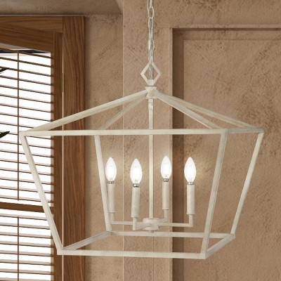 23" 4-Light LED Adjustable Iron Gatsby Rustic Glam Pendant - JONATHAN Y