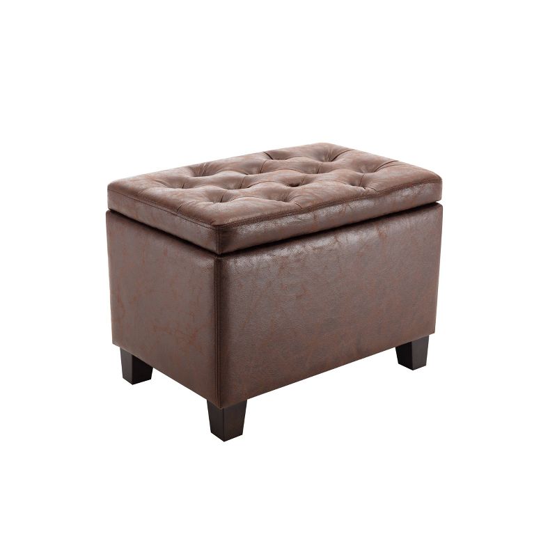 24" Tufted Storage Ottoman and Hinged Lid - WOVENBYRD, 5 of 15