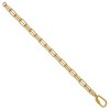 Chisel Stainless Steel Polished Yellow IP-plated Two-Strand 8" Paperclip Link Bracelet - 3 of 4