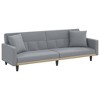 vidaXL Sofa Bed with Cushions Light Gray Fabric - 2 of 4