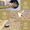 5x7ft Washable Floral Area Rug, Modern Ultra-Thin Non Slip Low Pile Carpet, Distressed Mat for Dining Room Playroom Kitchen Living Room Bedroom - 4 of 4