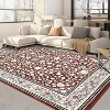 Vintage Washable Rugs for Living Room & Bedroom, Low Pile Soft Non-Slip with Rubber Backing, Home Office Decor - 2 of 4