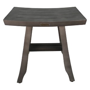 CoastalVogue® Satori® 18" Teak Wood Shower Bench in Antique Gray Finish - 1 of 4