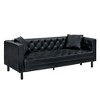 Modern Leather Couch for Living Room, 81" Chesterfield Sofa with Deep Seats and 2 Pillows, 3 Seater Sofa with Button Tufted - 3 of 4