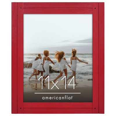 Americanflat Picture Frame - Rustic Picture Frame with Textured Engineered Wood, Shatter Resistant Glass and Easel Back