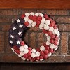 18" American Flag Themed Pinecone Wreath - National Tree Company - 2 of 3