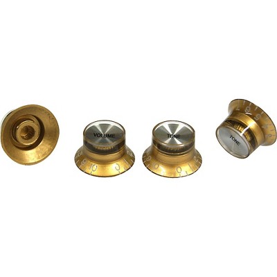 Proline Electric Guitar Top Hat Style Knobs 4-Pack Gold