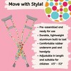 My Crutches - Fashionable Designed Crutches w Underarm Pad for Kids/Adults w Adjustable Handgrip & Length for Heights 4'5" to 5'2" (Poka Dots) - 3 of 4