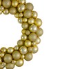 Northlight 3-Finish Shatterproof Ball Christmas Wreath - 24" - Vegas Gold - Unlit - 3 of 4