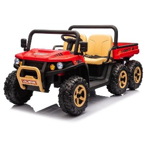 24V 2-Seater Kids Ride-On Dump Truck - Parent Remote Control, 4WD Power, Electric Dump Bed & Shovel, 6-Wheel Design for Ages 3+ - 1 of 4