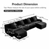 Aukfa Modular Teddy Fabric Sofa,Convertible Modular Sectional Sofa Set , 4-Seats with 1/2 Ottoman Soft Boneless Design for Living Room - 4 of 4