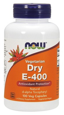 Dry E-400 IU by Now Foods  -  100 Capsule