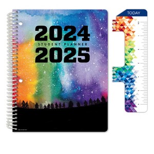 Global Datebooks Secondary Student Planner AY 2024-2025 - Matrix Style - 7"x9" (Rainbow Silhouette) - 1 of 4