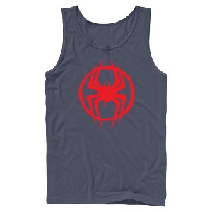 Mens Marvel: Spider-Man: Across the Spider-Verse Graffiti Red Logo Tank Top - 1 of 4