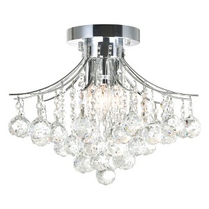 CWI Lighting Princess 4 Light Flush Mount With Chrome Finish - 1 of 4