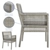 Modway Aura Outdoor Patio Wicker Rattan Dining Armchair - Gray Gray - 3 of 4