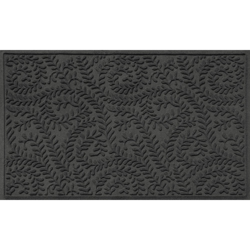 Photos - Doormat Bungalow Flooring WaterHog 3'x5' Boxwood Indoor/Outdoor  Charcoal Gray 
