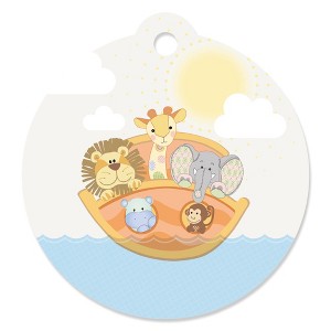 Big Dot of Happiness Noah's Ark - Baby Shower or Birthday Party Favor Gift Tags (Set of 20) - 1 of 4