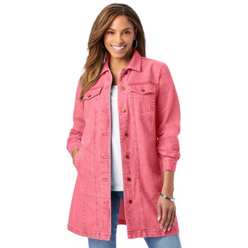 Target pink denim jacket sale