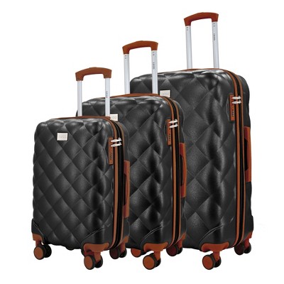 IZOD Fit Lightweight ABS Hard Shell Luggage Set - 3-Piece (20", 24", 28") with 360° Dual Spinner Wheels & Combo Lock