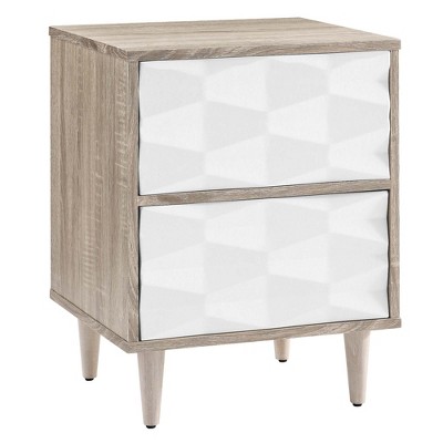 Modway Vespera 2-Drawer Nightstand – Modern Bedroom Bedside Table with Storage Drawers and Wood Grain Finish