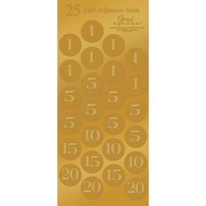 Great Papers! Number Foil seals Gold 50/Pack (2015114PK2) - 1 of 4