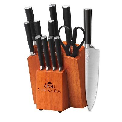 Dropship Classic Japanese Steel 12-Piece Knife Block Set With Built-in Knife  Sharpener, White to Sell Online at a Lower Price