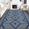 Washable Modern Geometric Area Rugs with Shapes and Stripped Lines Print, Non Slip Low Pile Carpet for Home Office - 2 of 4