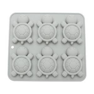 Unique Bargains Candy Moulds 6-Cavity Turtle Shape Candy Mould Hand Wash 6.5"x5.83"x0.87" 1 Pc - 1 of 4