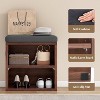 AZL1 Life Concept Shoe Bench Entrywaywith Cushion Shoe Benches Storage Seating Seat Entryway Shoe Rack Entryway Show Racks, Beige, 15.35"*11.4"*16" - 4 of 4