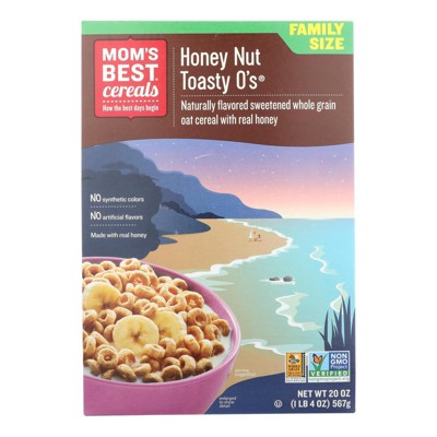 Mom's Best Naturals Honey Nut Toasty O's - Case of 10 - 20 oz