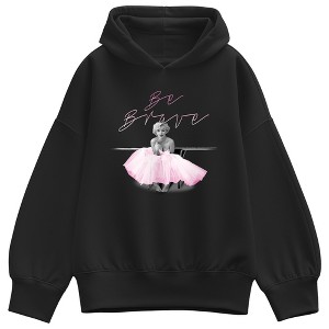 Women's Marilyn Monroe Be Brave Oversized Fleece Hoodie Sweatshirt
