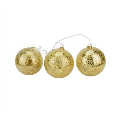 Penn 20ct Mercury Glass Finish Ball Ornaments Christmas Lights Clear - 1.5' White Wire