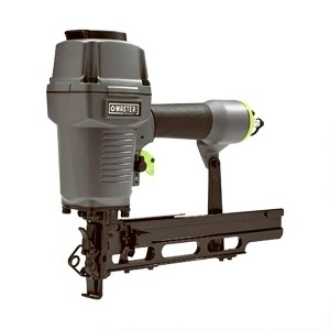 Master Mechanic Pneumatic 16 Gauge 7/16 Inch Medium Crown Upholstery Stapler with Tool Free Depth Adjustment System and Quick Release Nose - 1 of 4