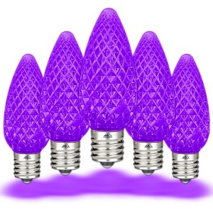 Novelty Lights C9 LED Faceted Christmas Replacement Bulbs Dimmable - 1 of 4