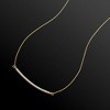 Pure Collection by Ross-Simons 0.10 ct. t.w. Diamond Curved Bar Necklace in 14kt Yellow Gold - 3 of 4