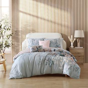 Bebejan Delphine Blue 100% Cotton 5-Piece Reversible Comforter Set – Latest  Bedding