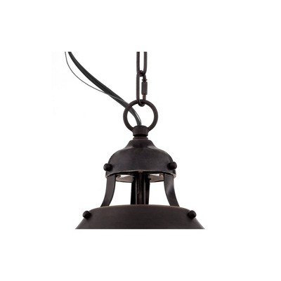 Essex Dyed Bronze Farmhouse Industrial Pendant Light