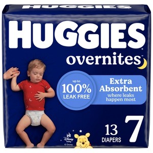 Huggies Overnites Diapers Jumbo Pack - Size 7 - 13ct - 1 of 4