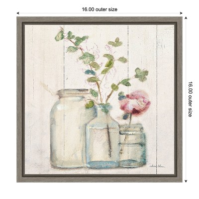 Amanti Art Blossoms on Birch IV by Cheri Blum Canvas Wall Art Print Framed 16-in. x 16-in.