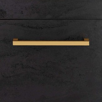 black marble finish - satin brass
