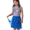 Peanuts Girl's Snoopy Joe Cool USA Love Tank Nightgown Dress Pajama Grey/Blue - 3 of 4