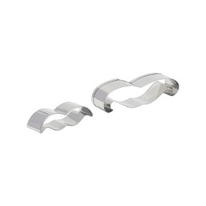 Unique Bargains Cookie Cutters 2-Piece Outfit & Bottle Cookie Cutter Set Dishwasher Safe Stainless Steel Silver Tone 1Set - 1 of 4
