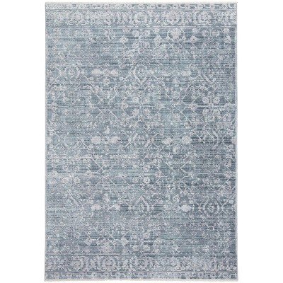 Cecily Luxury Distressed Ornamental Area Rug, Orchid/Blue